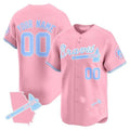 Custom A.Braves Bubblegum Pink Vapor Premier Limited Jersey篓C All Stitched Baseball Jerseys