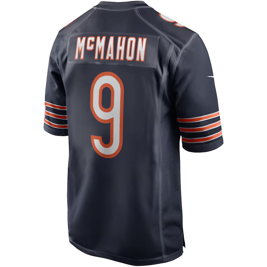C.Bears #9 Jim McMahon Player Navy Home Game Football Jerseys