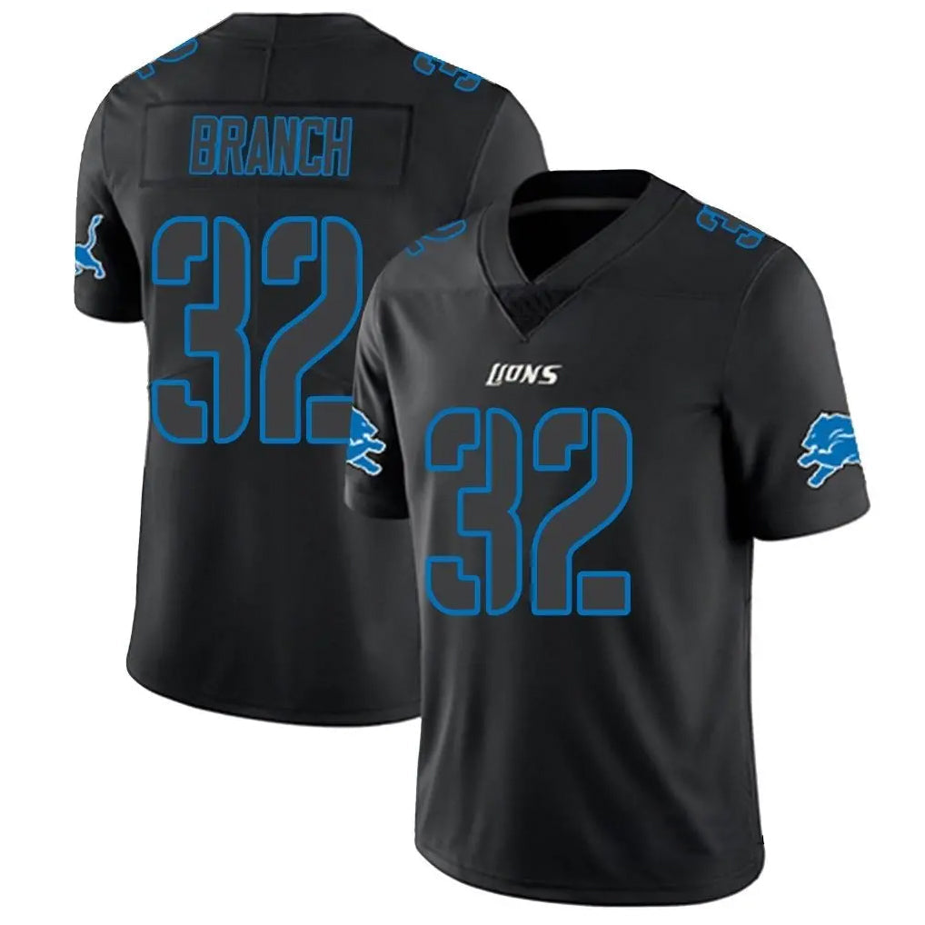 D.Lions #32 Brian Branch Player Limited Black Impact Game Football Jerseys