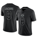 GB.Packers #8 Josh Jacobs Player Black RFLCTV Limited Football Jerseys