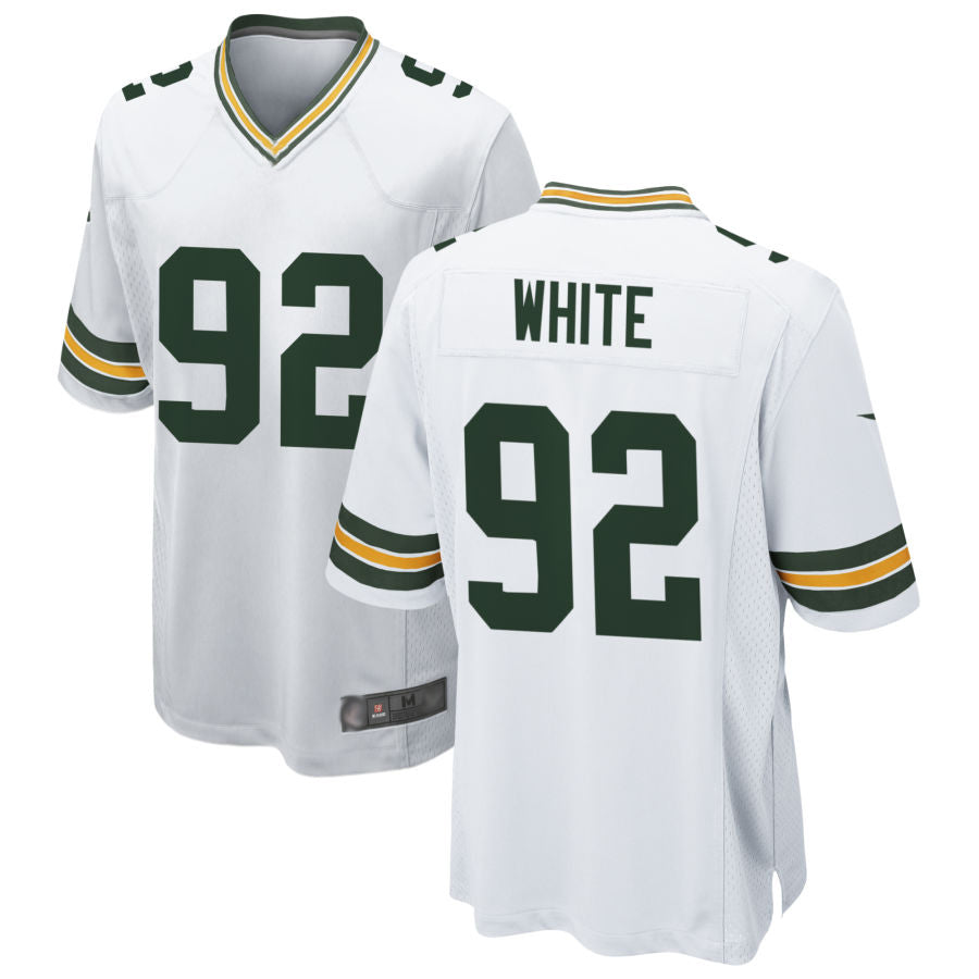 GB.Packers #92 Reggie White Player White Home Game Football Jerseys拢篓赂卤卤戮拢漏