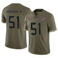 H.Texans #51 Will Anderson Jr. Player Salute To Service Olive Football Jerseys