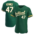 Athletics #47 Michel Ota?ez Player Green Home Limited Elite Baseball Jerseys