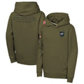 P.Eagles Player Olive Salute to Service Club Fleece Hoodie Football Jerseys