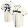S.Mariners #75 Andres Munoz Player Ceram Home Replica Baseball Jerseys
