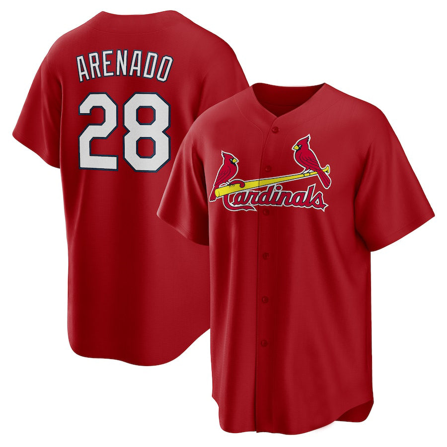 St.Louis Cardinals #28 Nolan Arenado Player Red Replica Baseball Jerseys