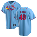 St.Louis Cardinals #48 Iv隆搂隆茅n Herrera Player Light Blue Home Replica Baseball Jerseys