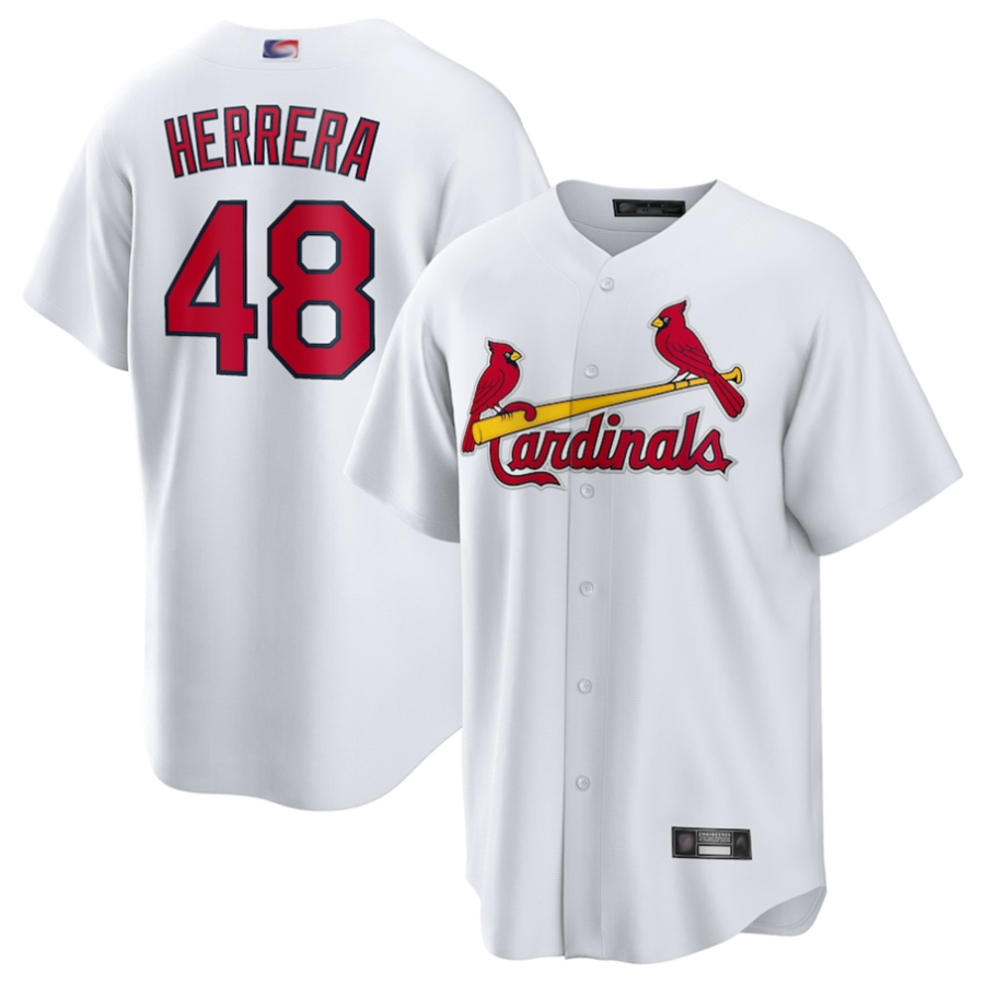St.Louis Cardinals #48 Iv隆搂隆茅n Herrera Player White Home Replica Baseball Jerseys