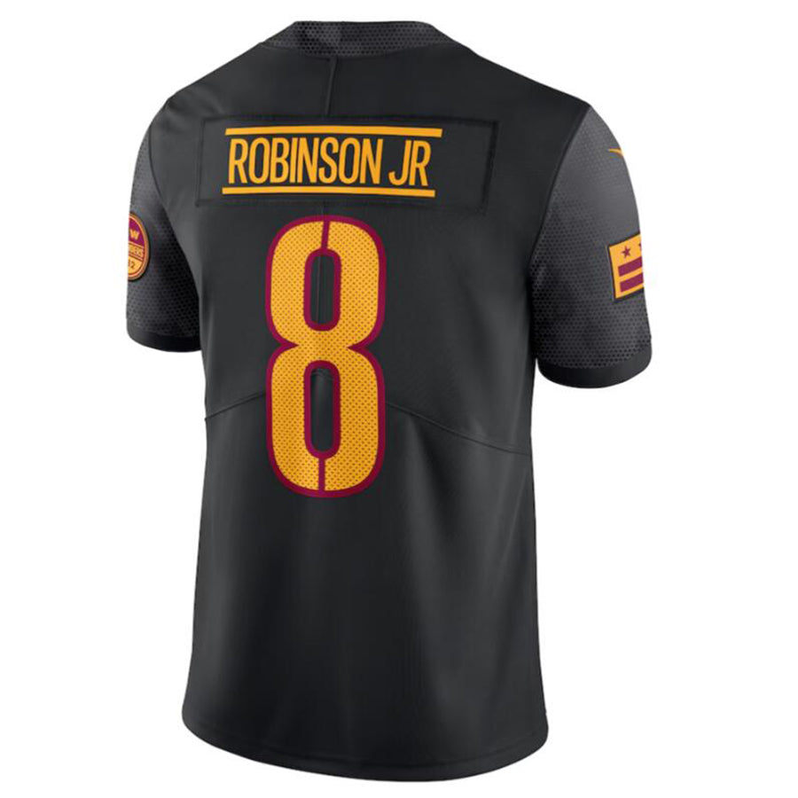 W.Commanders #8 Brian Robinson Jr. Player Black Vapor Untouchable Limited Football Jerseys